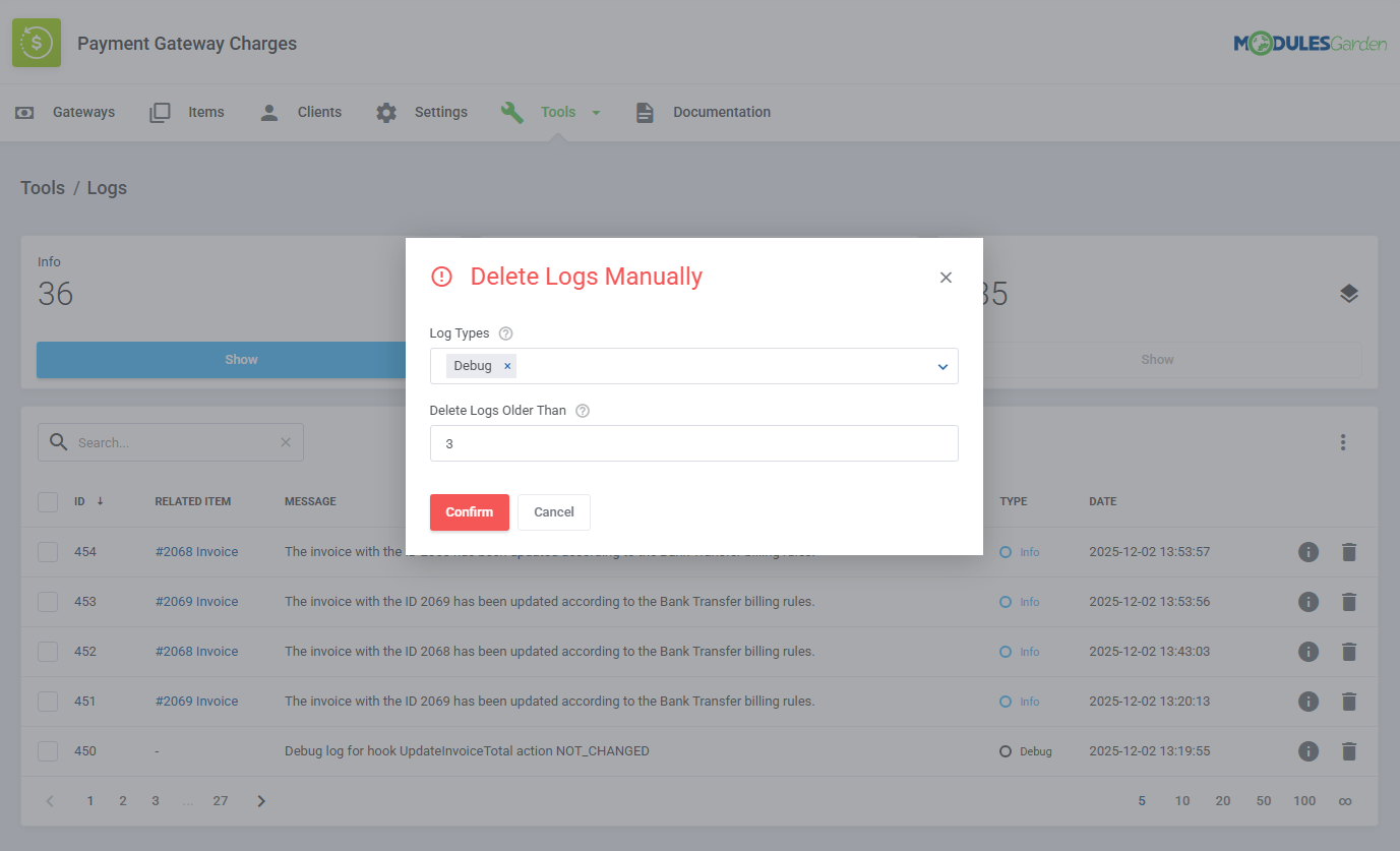 Payment Gateway Charges For WHMCS: Module Screenshot 21