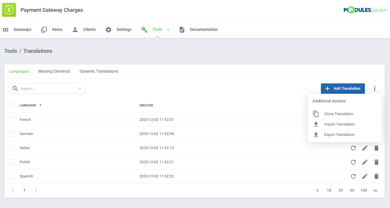 Payment Gateway Charges For WHMCS: Module Screenshot 22