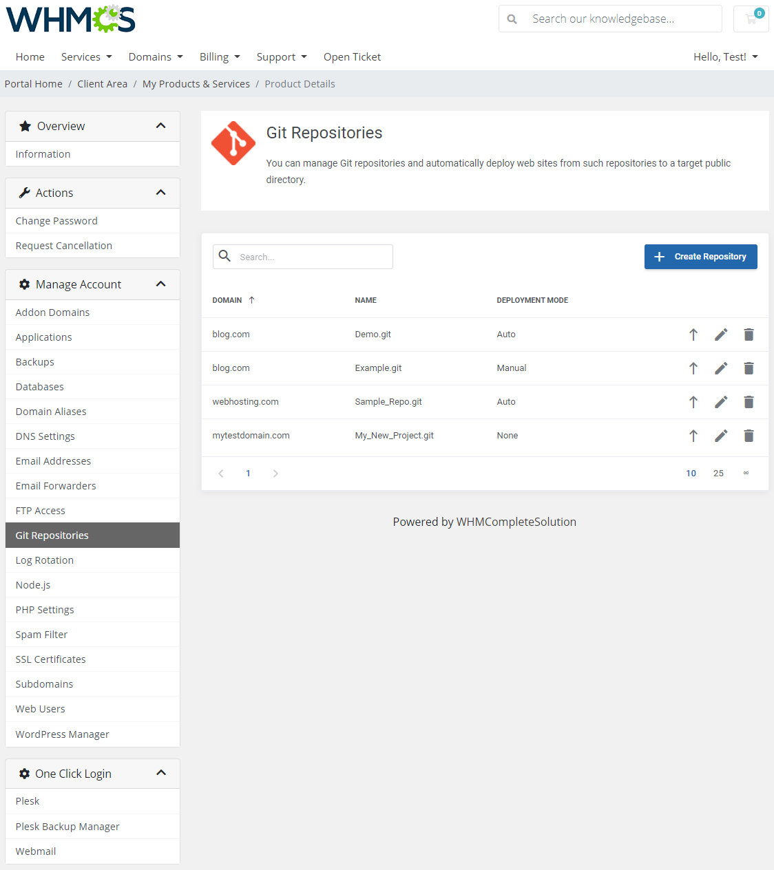 Plesk Extended For WHMCS: Module Screenshot 12