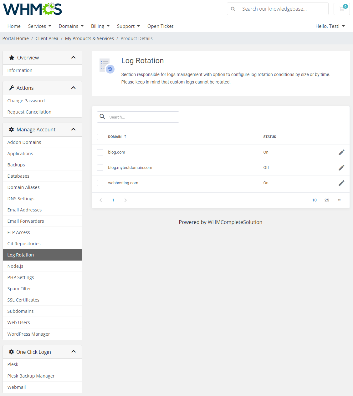 Plesk Extended For WHMCS: Module Screenshot 13