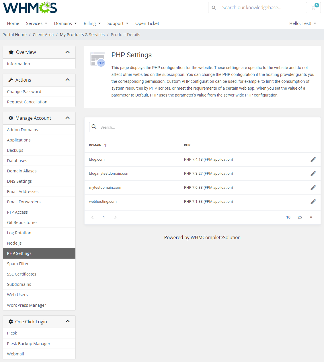 Plesk Extended For WHMCS: Module Screenshot 15