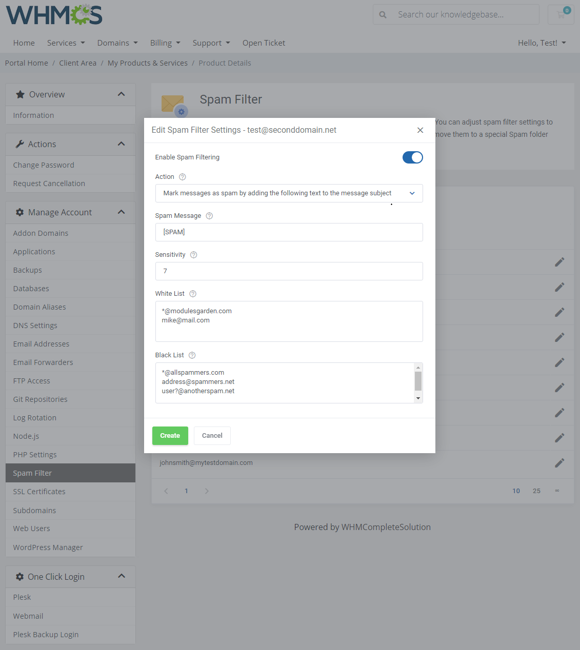 Plesk Extended For WHMCS: Module Screenshot 17