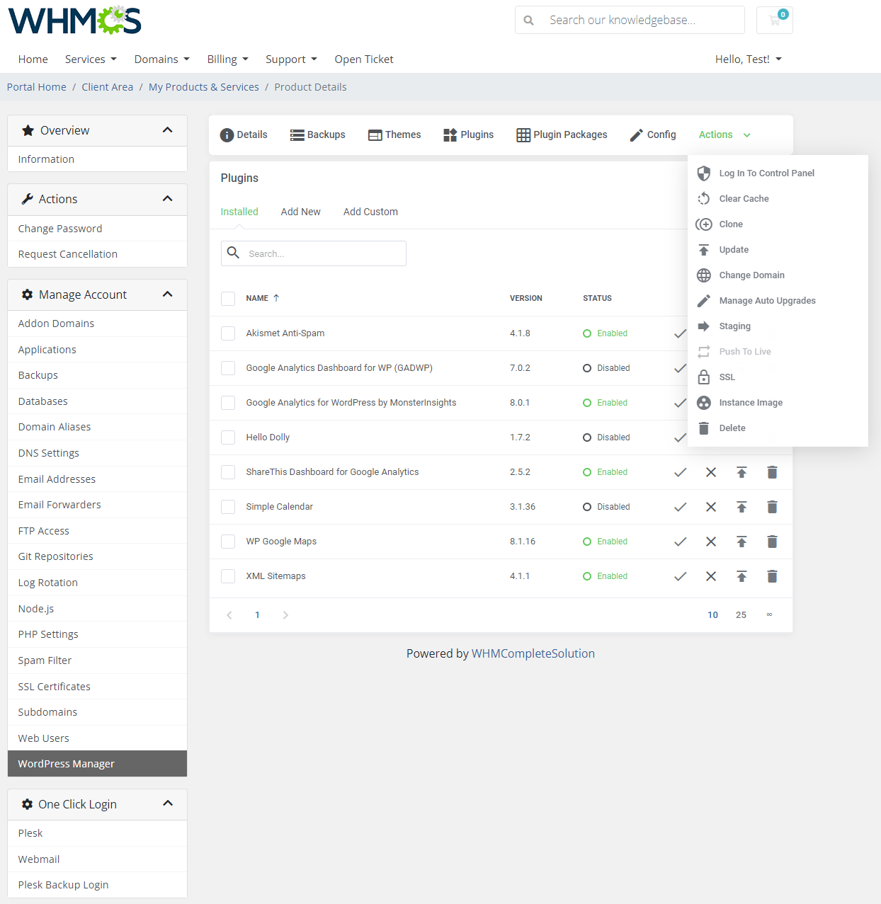 Plesk Extended For WHMCS: Module Screenshot 25