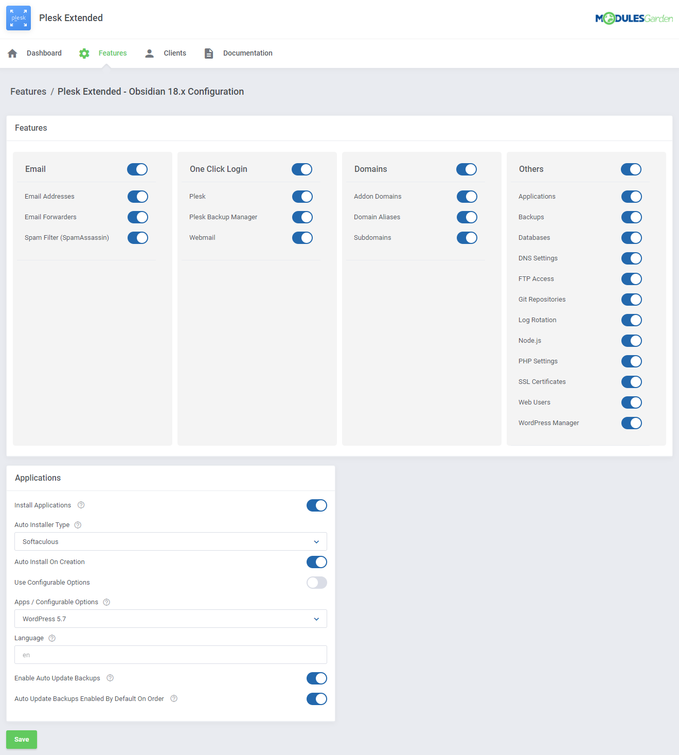 Plesk Extended For WHMCS: Module Screenshot 30