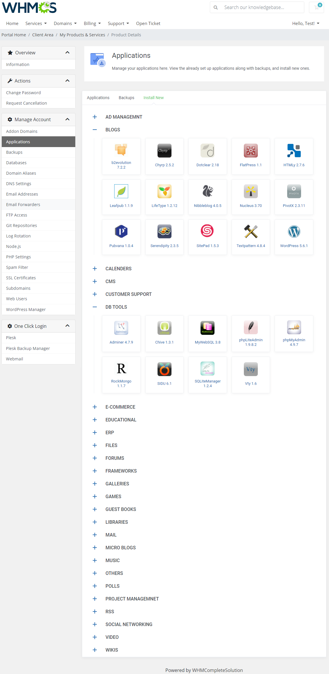 Plesk Extended For WHMCS: Module Screenshot 4