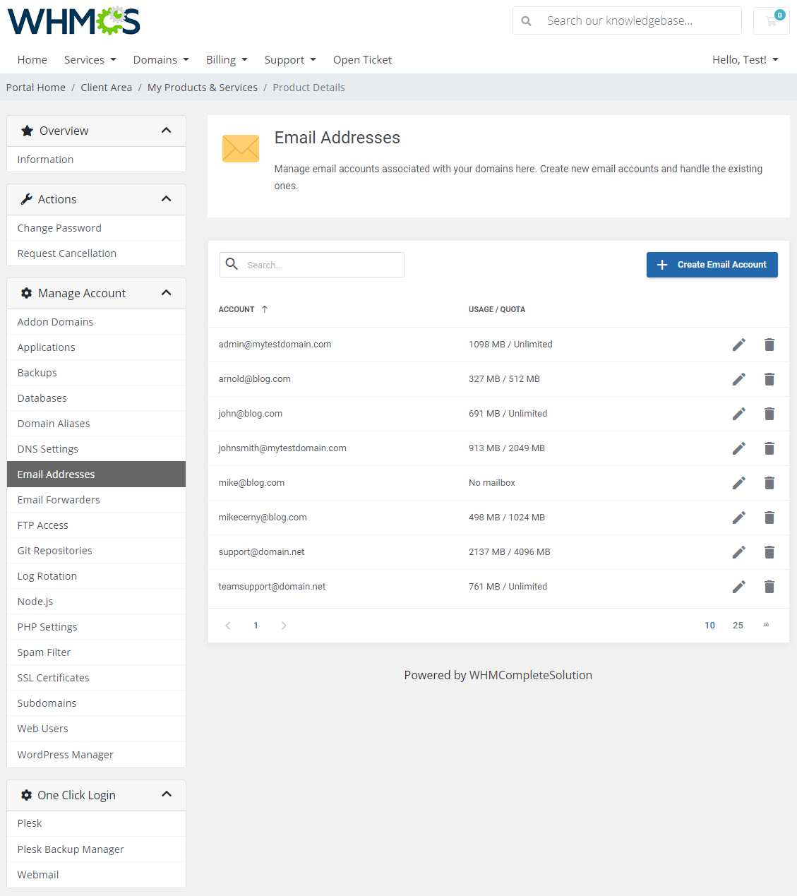 Plesk Extended For WHMCS: Module Screenshot 9