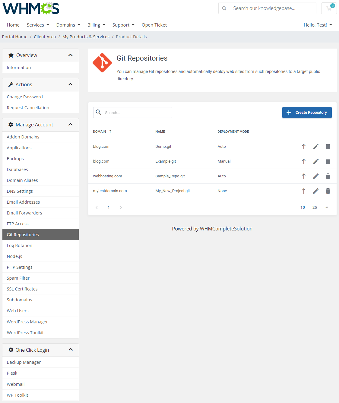 Plesk Extended For WHMCS: Module Screenshot 12