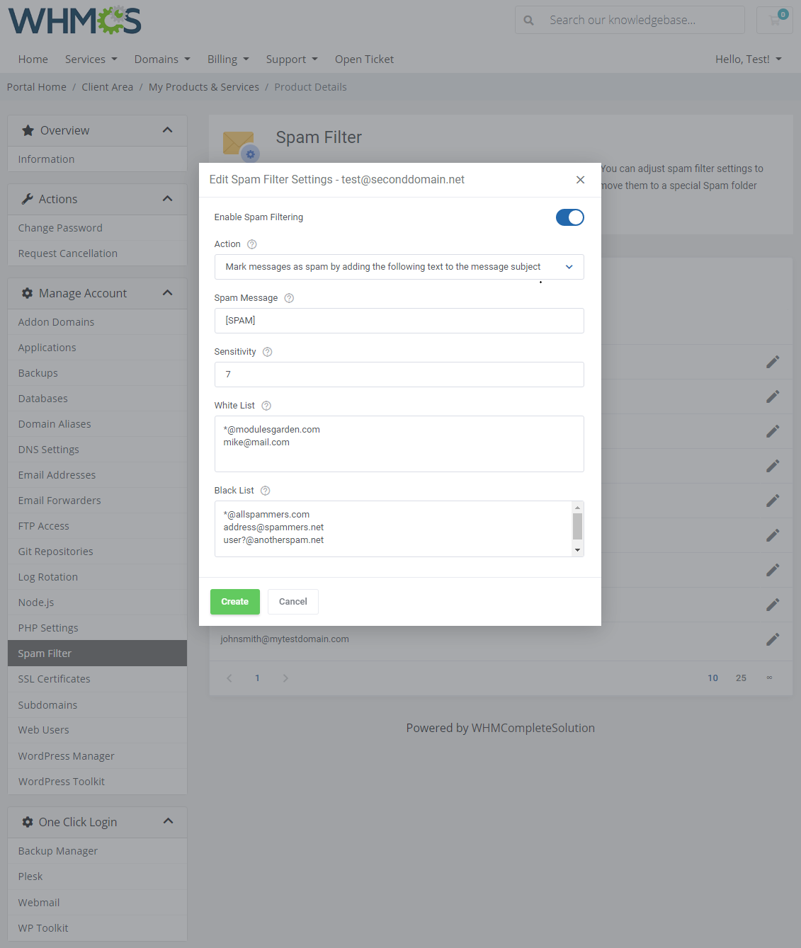 Plesk Extended For WHMCS: Module Screenshot 17