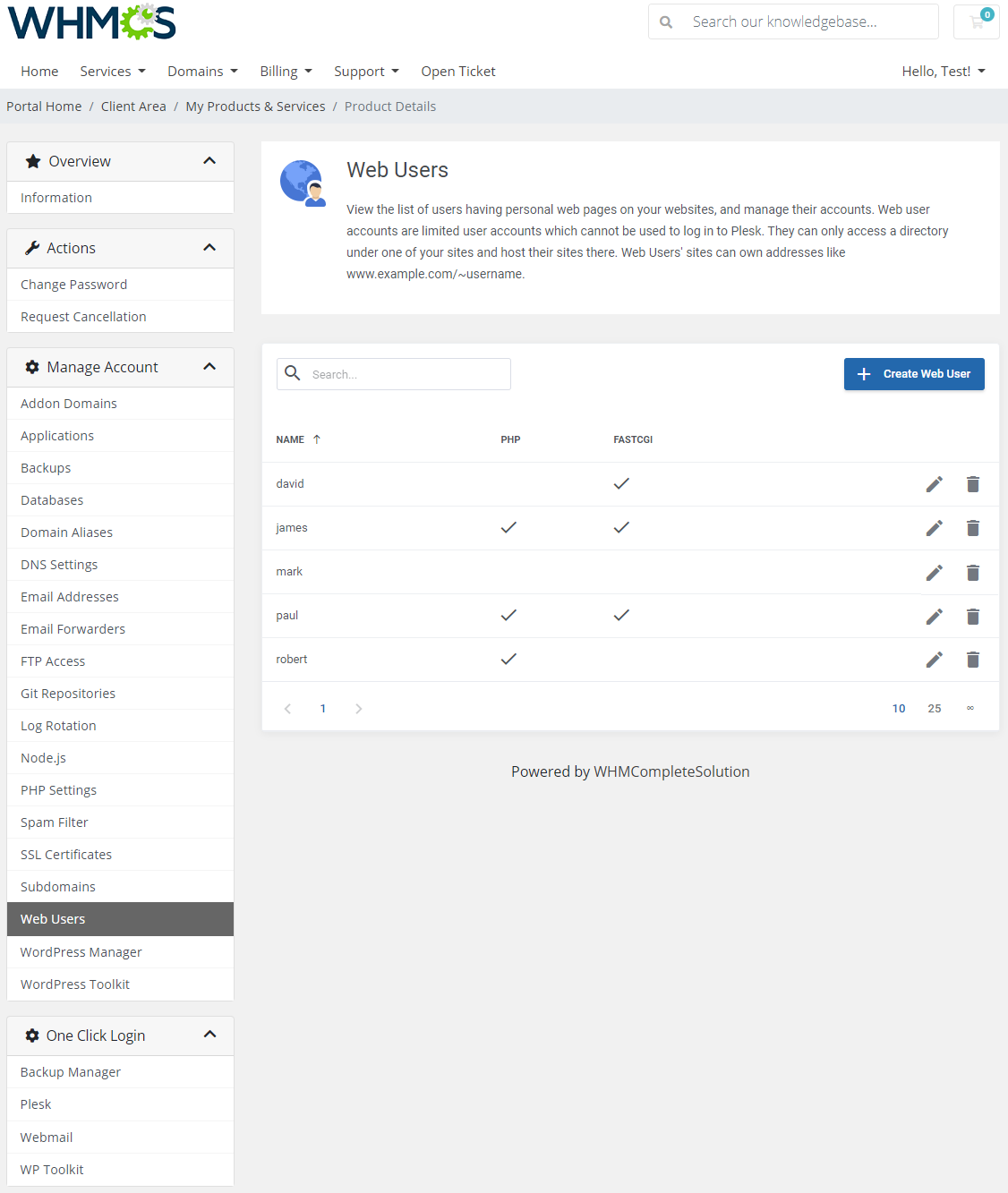 Plesk Extended For WHMCS: Module Screenshot 21