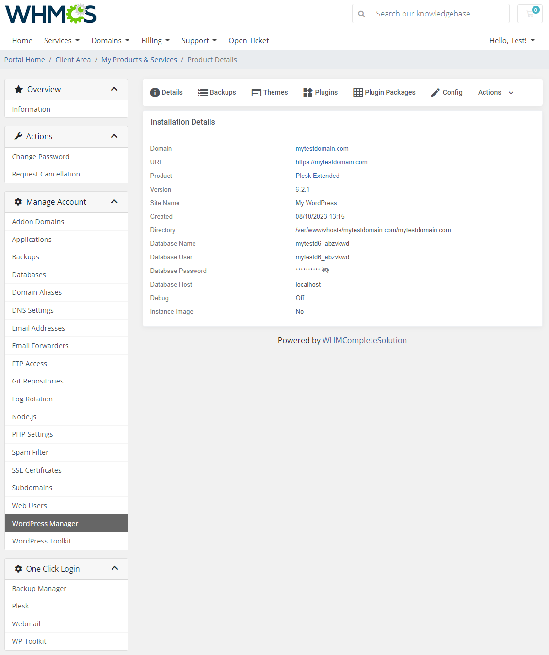 Plesk Extended For WHMCS: Module Screenshot 23