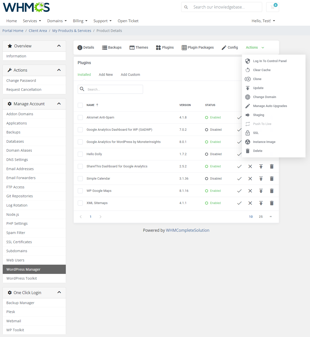 Plesk Extended For WHMCS: Module Screenshot 25