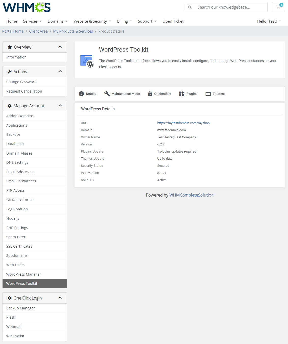 Plesk Extended For WHMCS: Module Screenshot 27