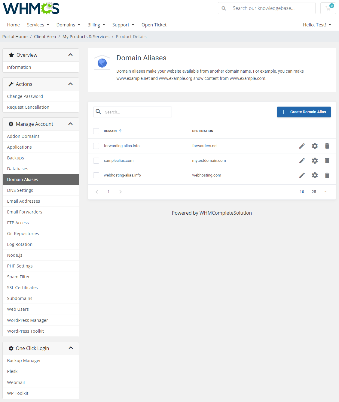 Plesk Extended For WHMCS: Module Screenshot 7