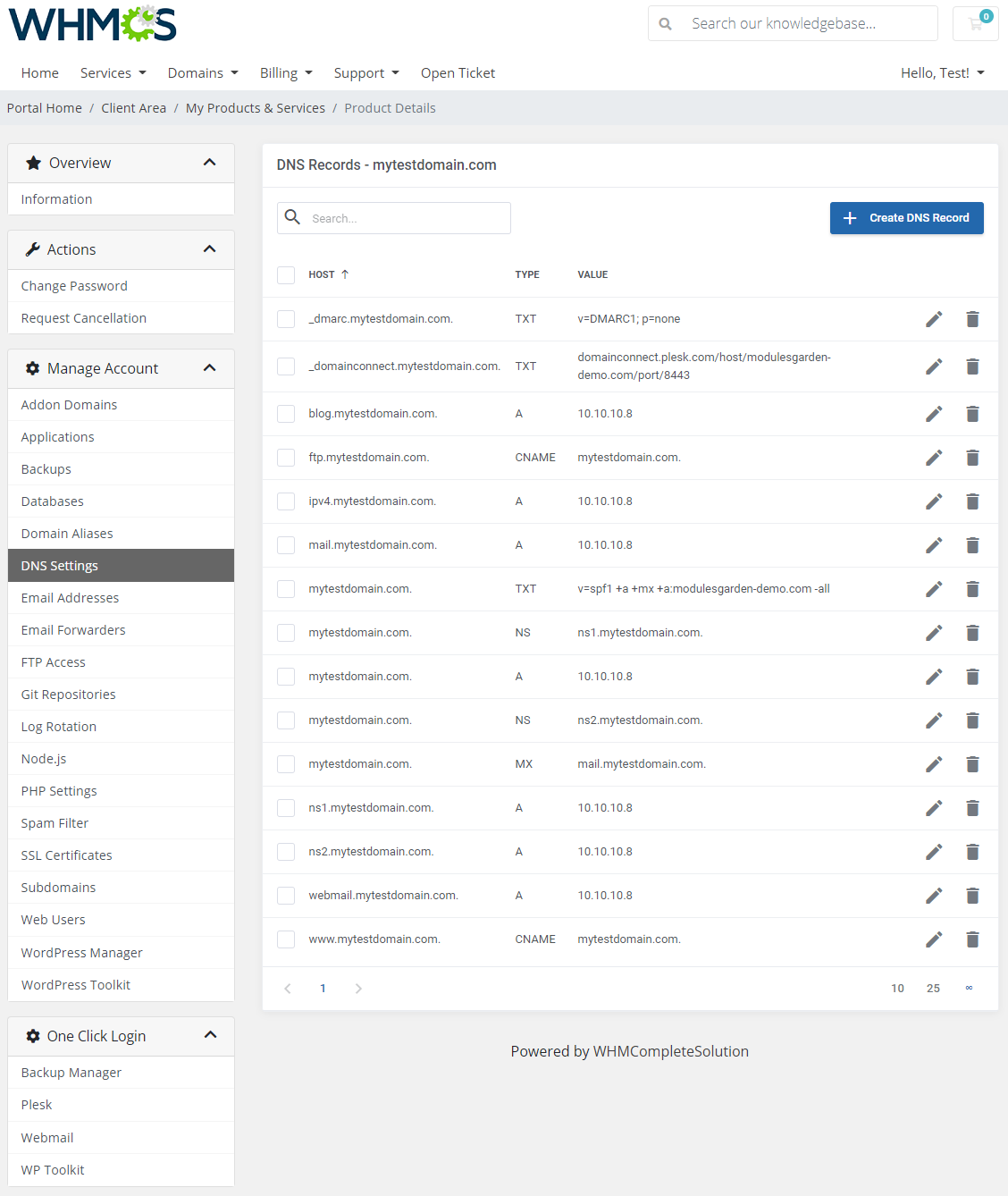 Plesk Extended For WHMCS: Module Screenshot 8