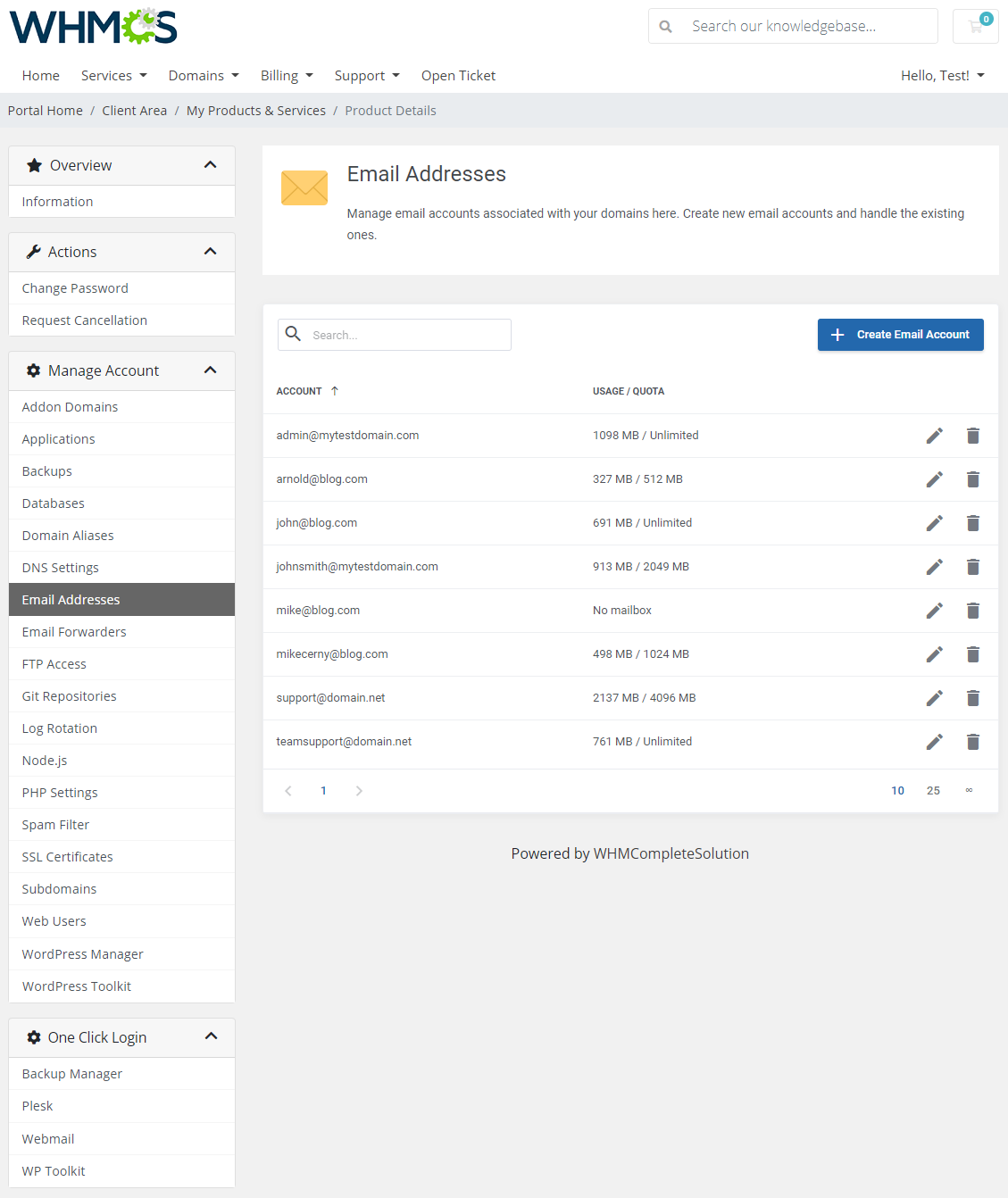 Plesk Extended For WHMCS: Module Screenshot 9