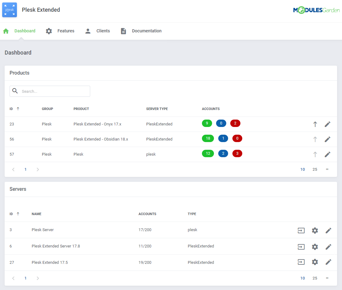 Plesk Extended For WHMCS: Module Screenshot 31