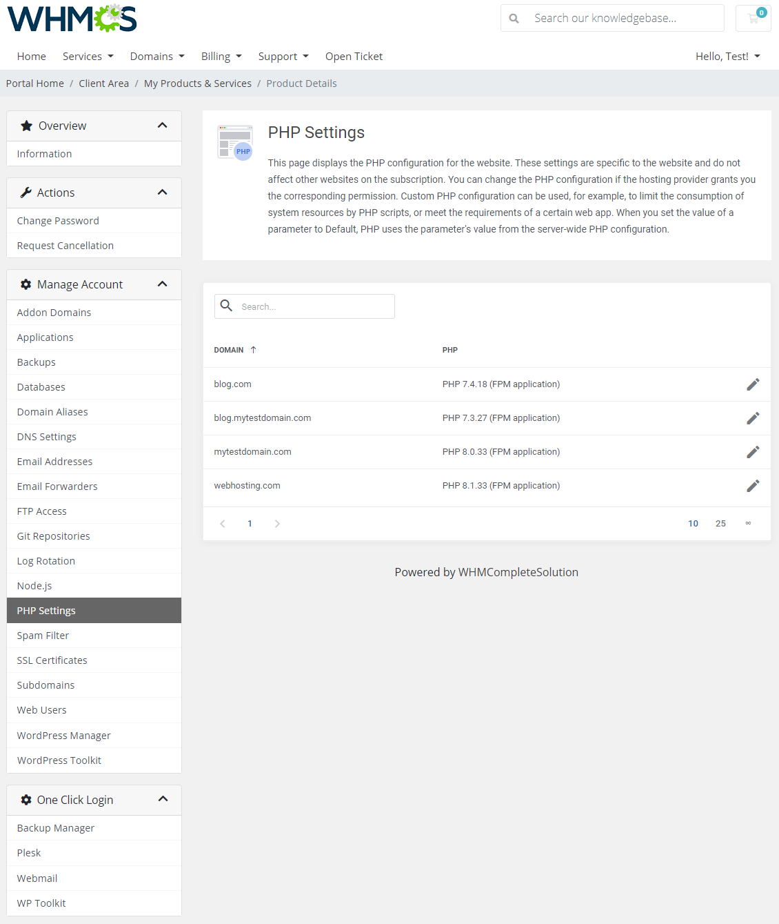 Plesk Extended For WHMCS: Module Screenshot 15