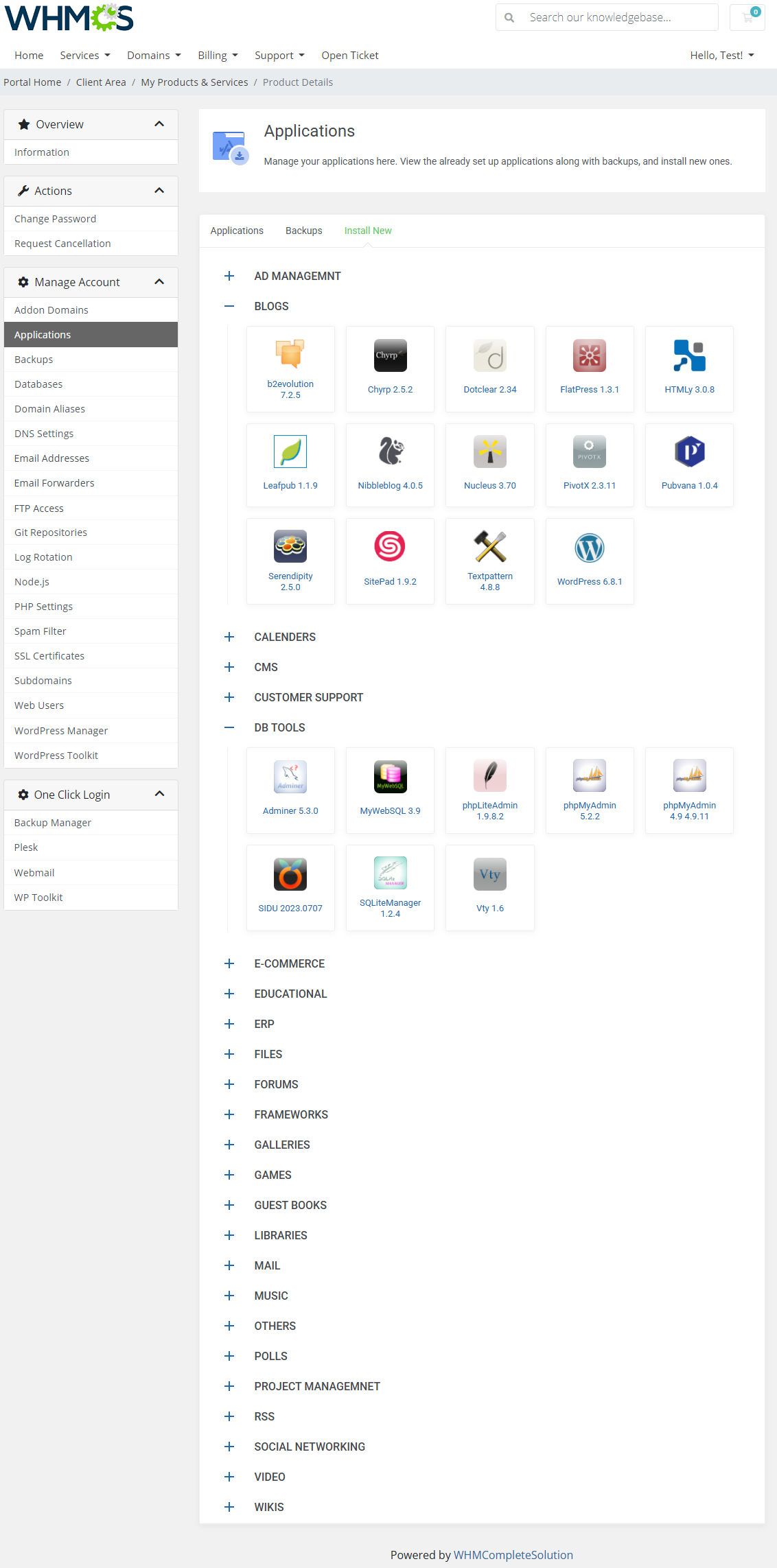 Plesk Extended For WHMCS: Module Screenshot 4