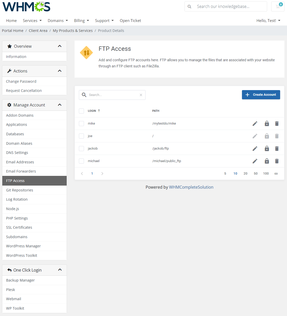 Plesk Extended For WHMCS: Module Screenshot 10