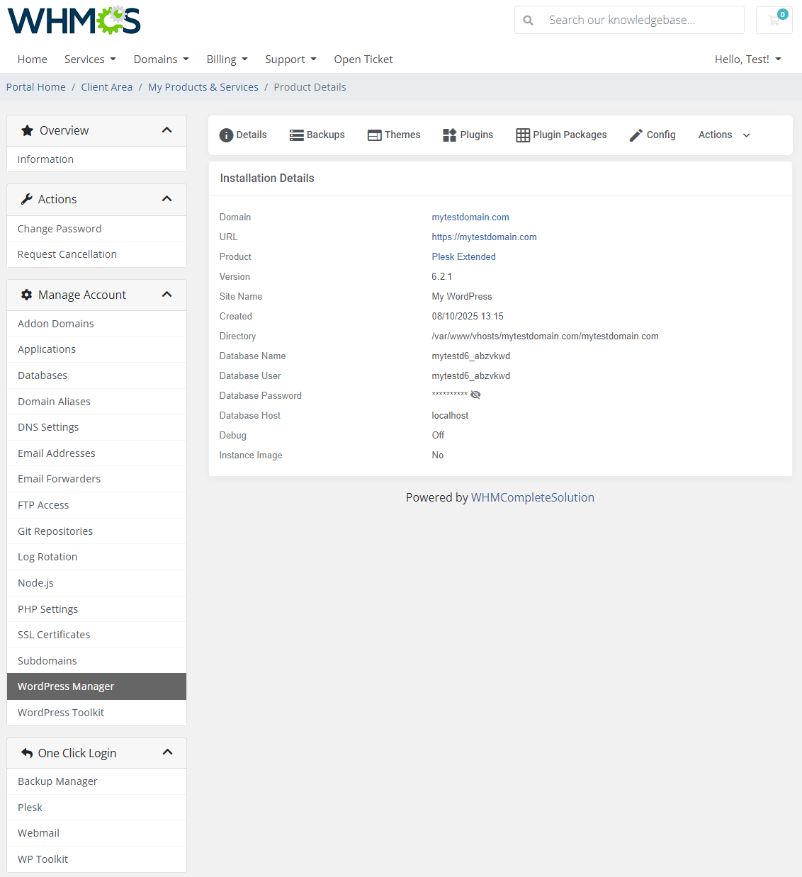 Plesk Extended For WHMCS: Module Screenshot 19