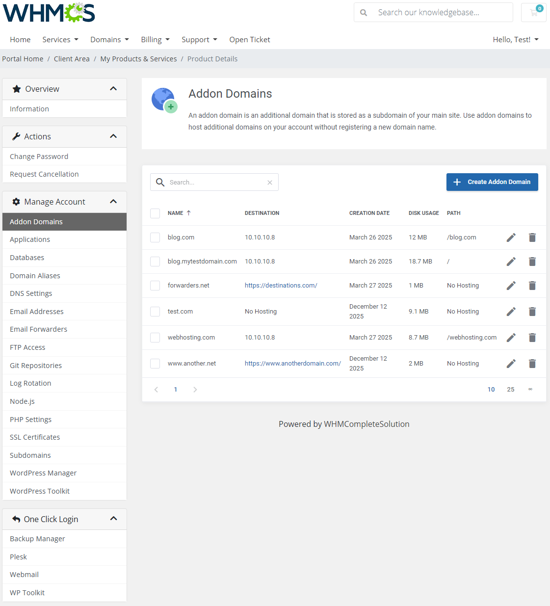 Plesk Extended For WHMCS: Module Screenshot 2