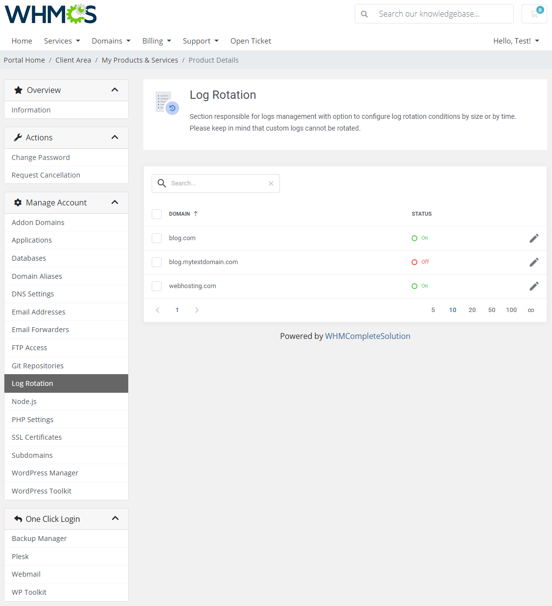Plesk Extended For WHMCS: Module Screenshot 12