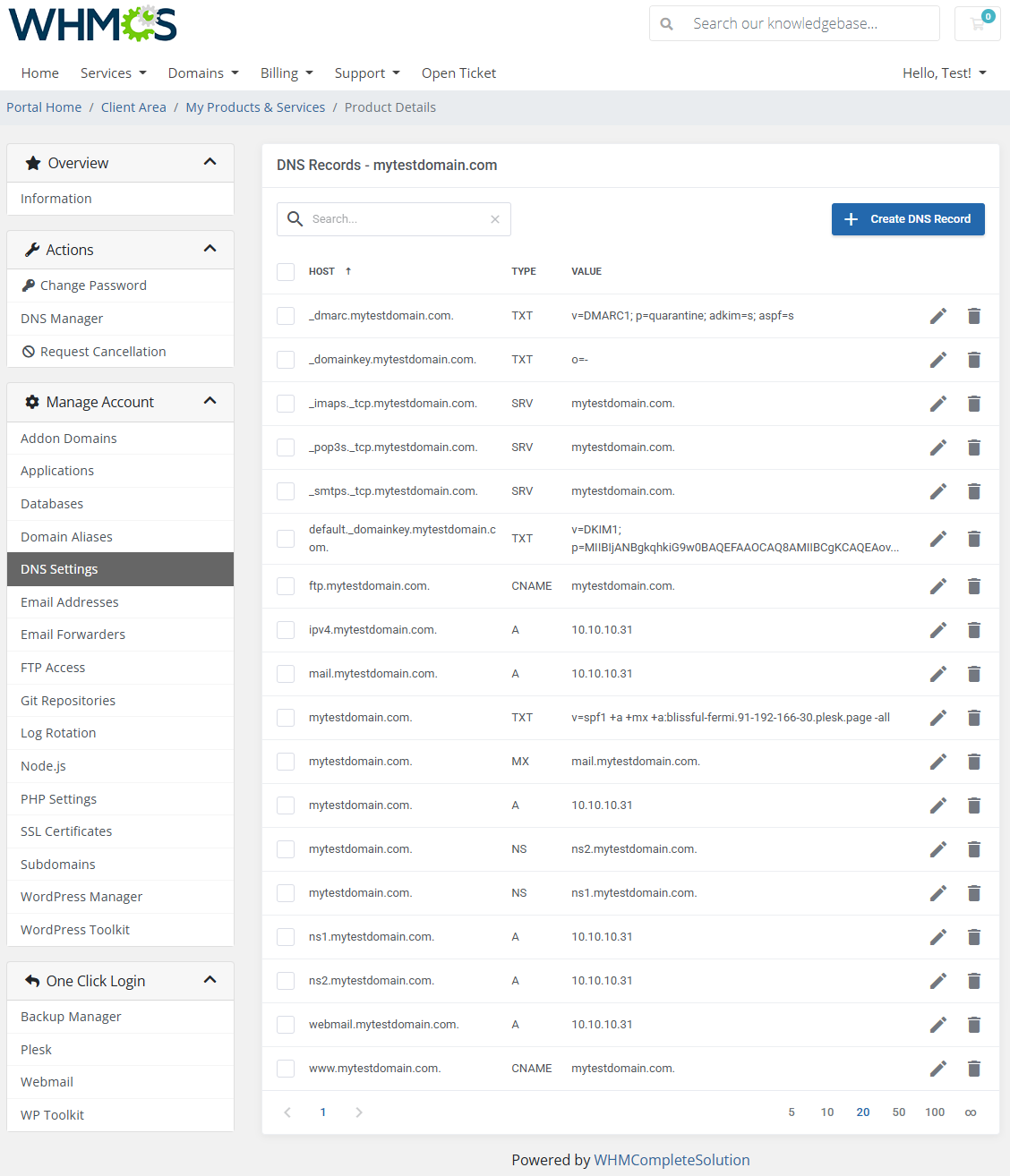 Plesk Extended For WHMCS: Module Screenshot 7