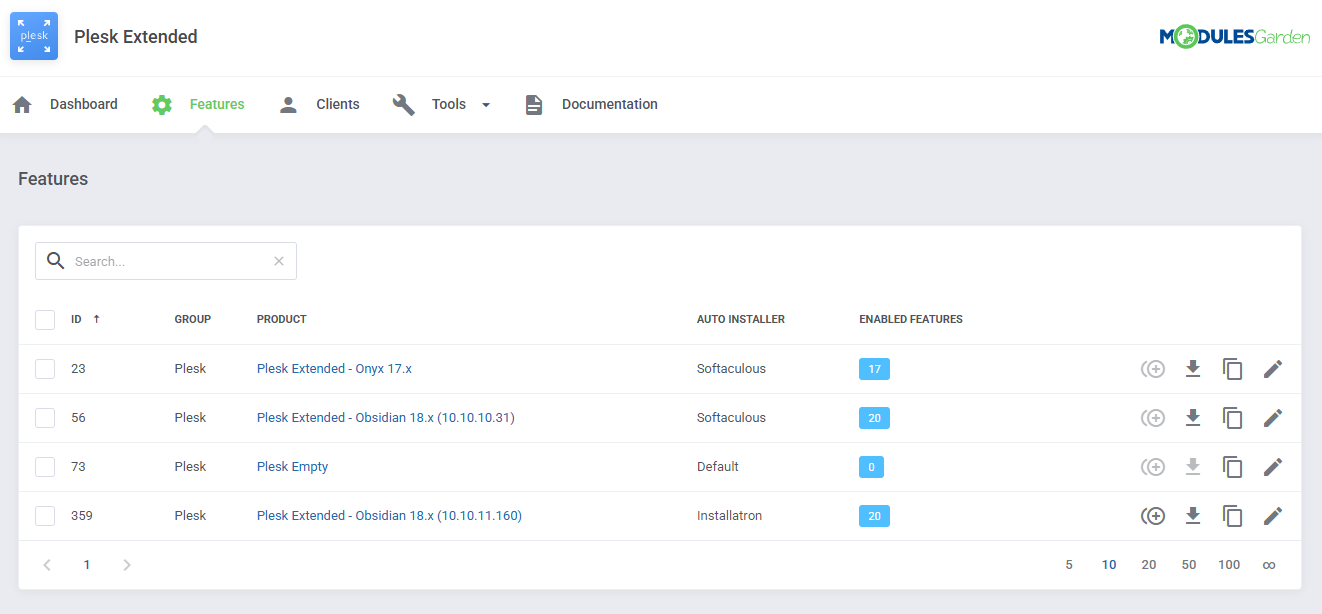 Plesk Extended For WHMCS: Module Screenshot 28