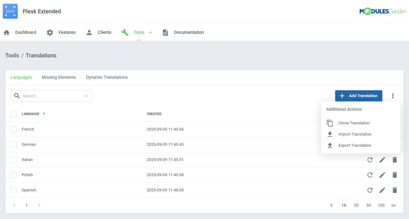 Plesk Extended For WHMCS: Module Screenshot 32