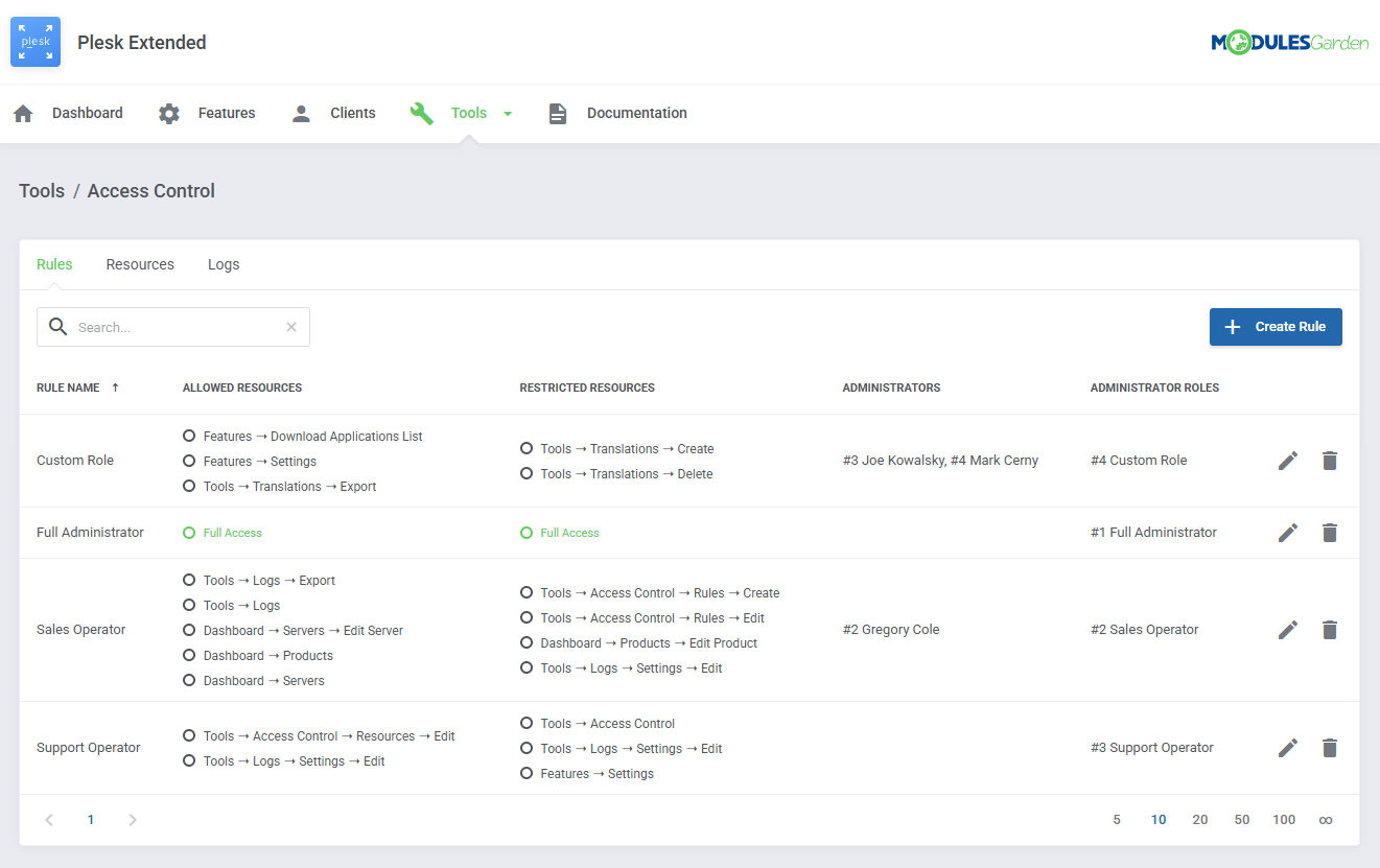 Plesk Extended For WHMCS: Module Screenshot 35