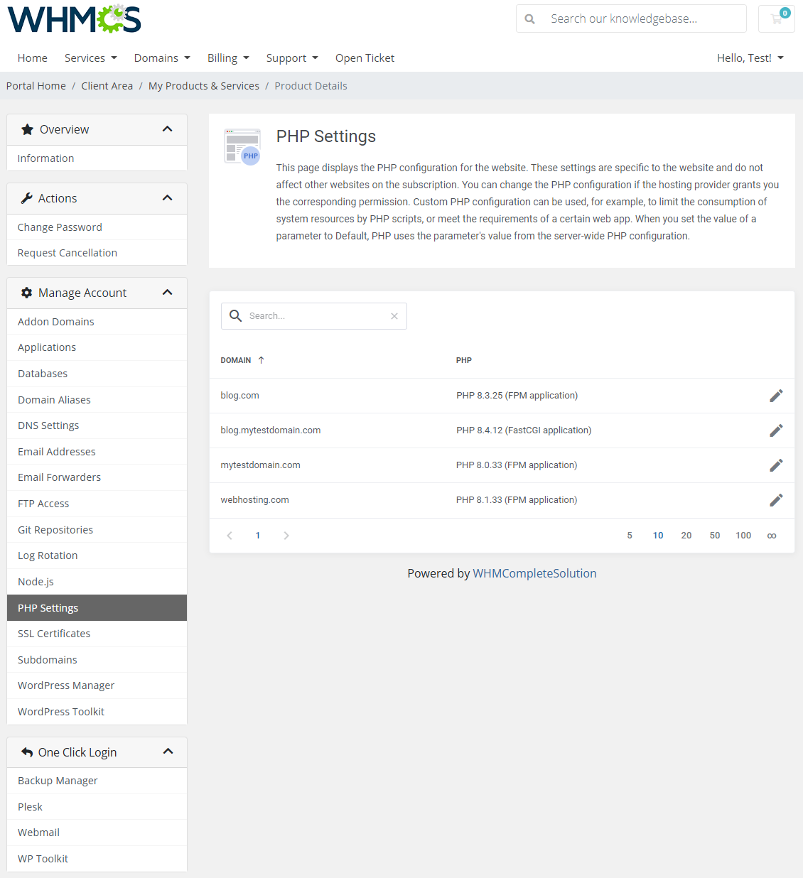 Plesk Extended For WHMCS: Module Screenshot 14