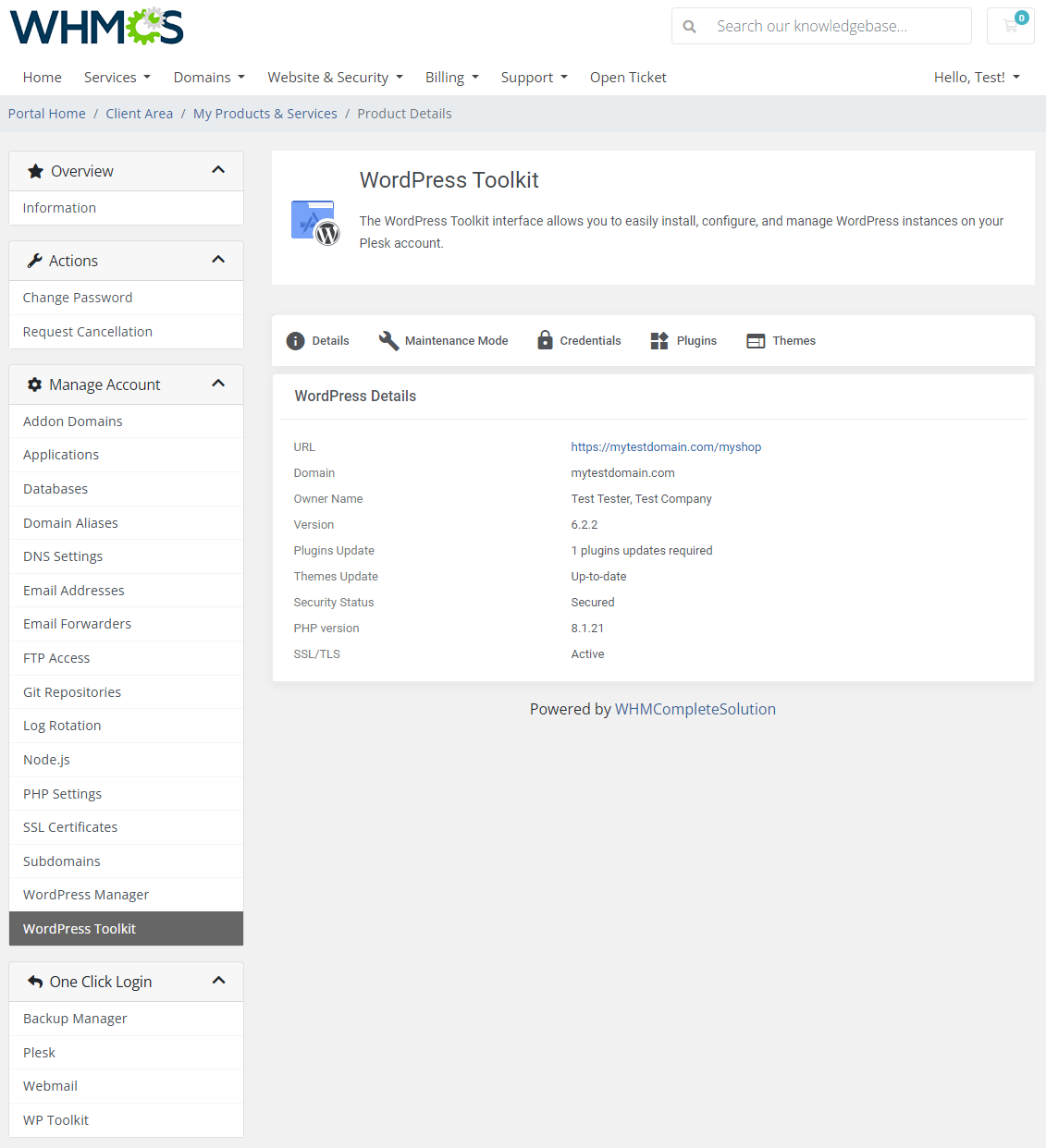 Plesk Extended For WHMCS: Module Screenshot 23