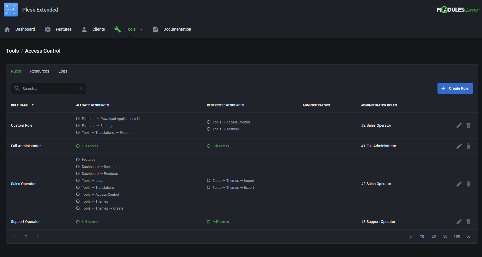 Plesk Extended For WHMCS: Module Screenshot 42
