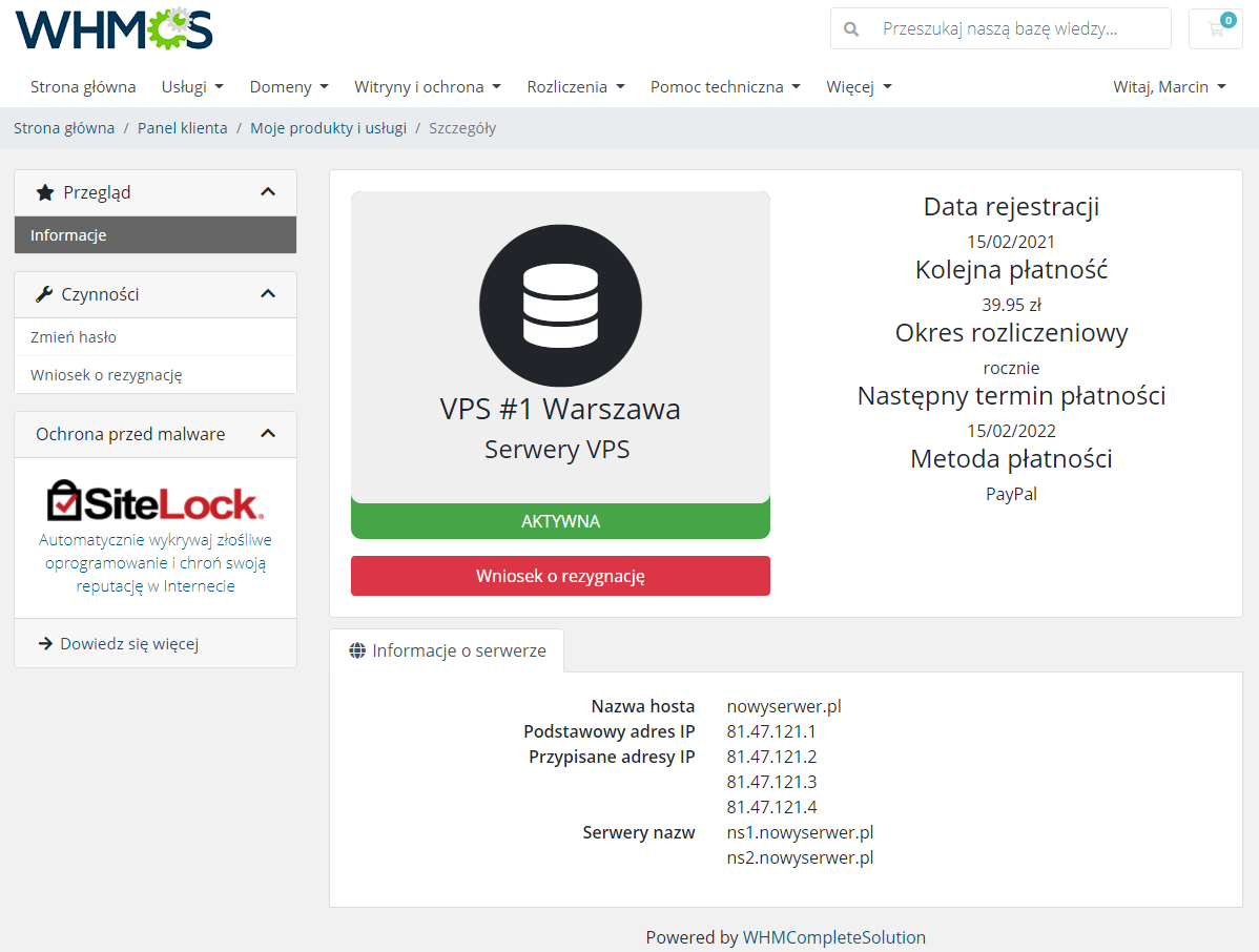 Polish Language Translation For WHMCS: Module Screenshot 4