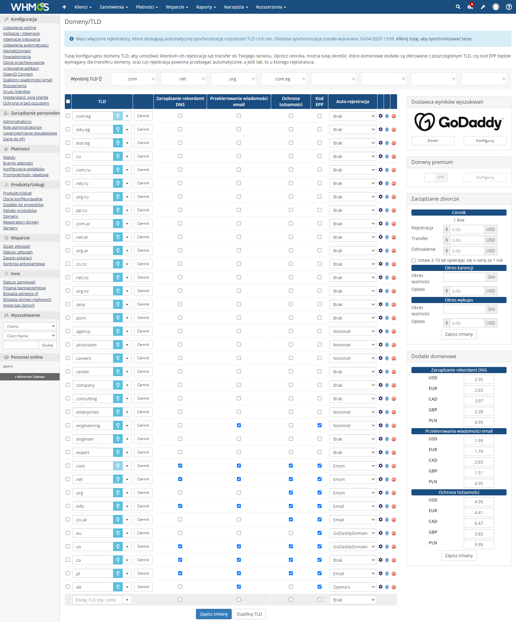 Polish Language Translation For WHMCS: Module Screenshot 36