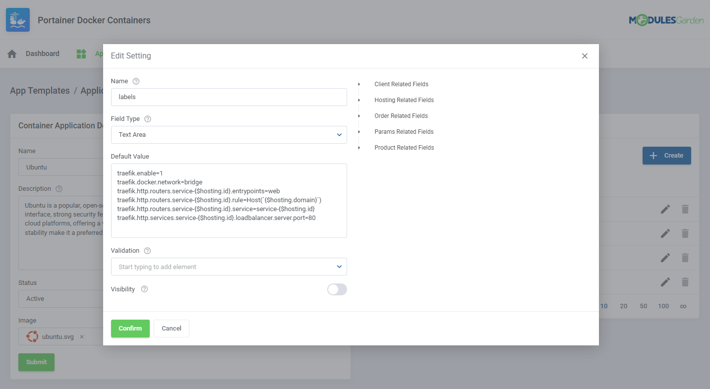 Portainer Docker Containers For WHMCS: Module Screenshot 17