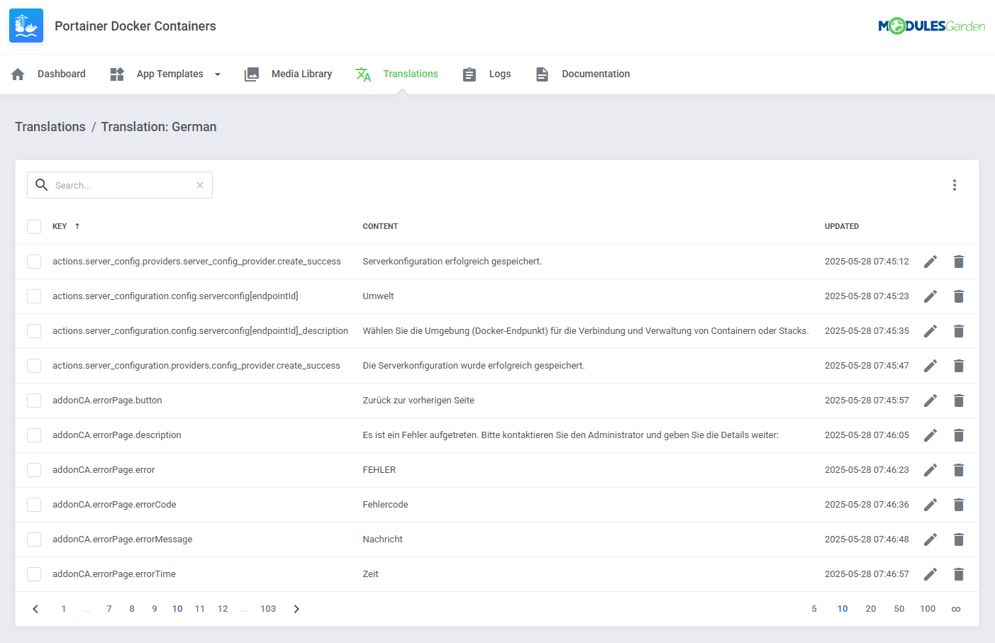 Portainer Docker Containers For WHMCS: Module Screenshot 22