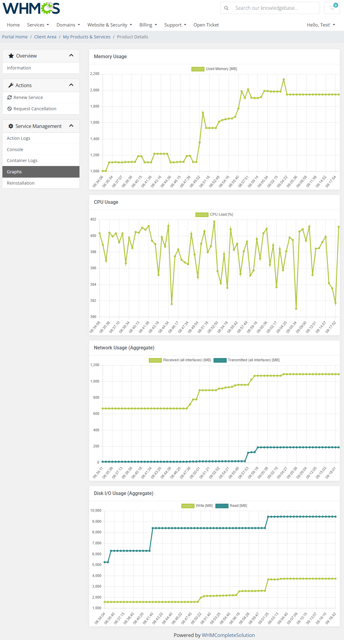 Portainer Docker Containers For WHMCS: Module Screenshot 6