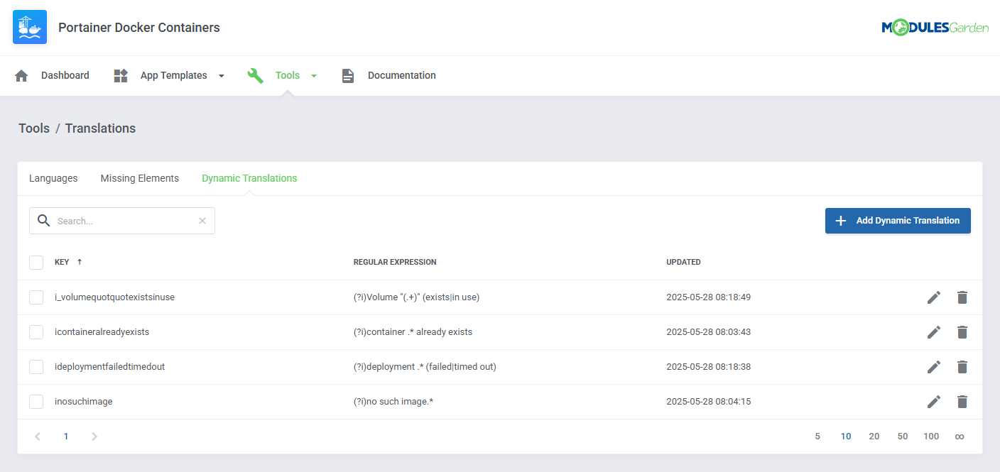 Portainer Docker Containers For WHMCS: Module Screenshot 28