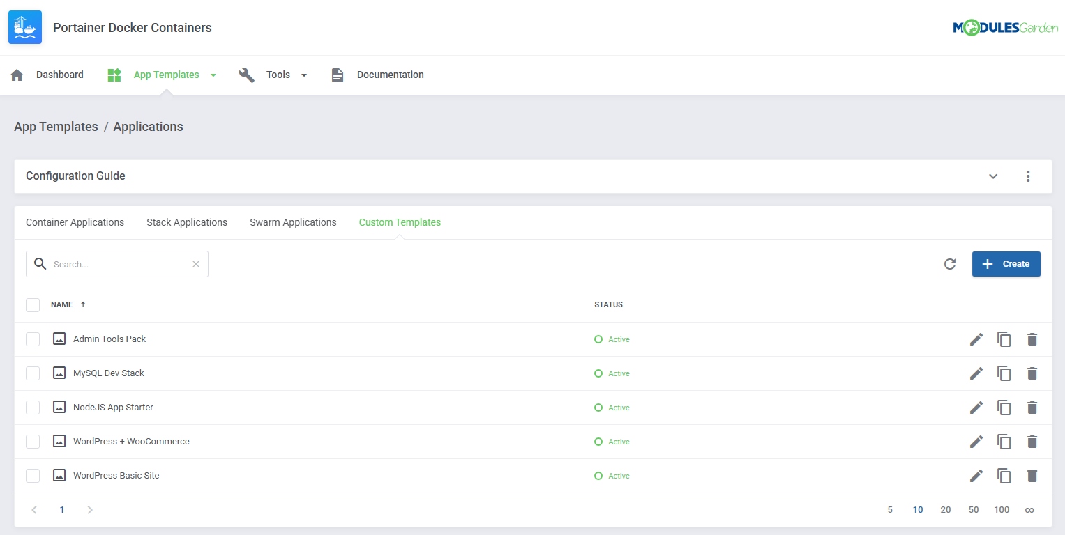 Portainer Docker Containers For WHMCS: Module Screenshot 18