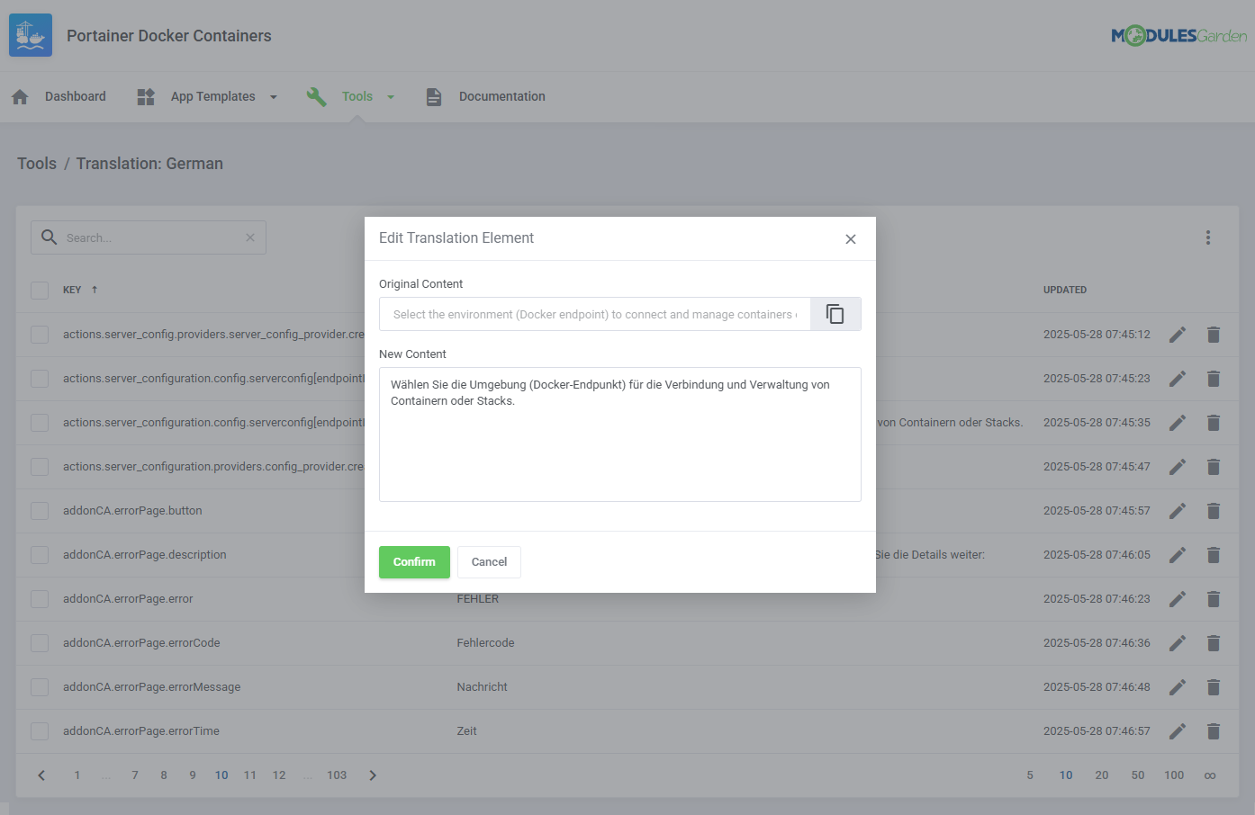 Portainer Docker Containers For WHMCS: Module Screenshot 26