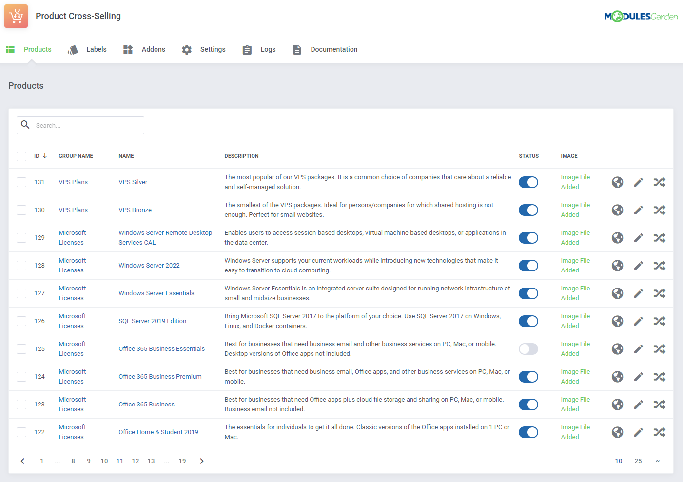 Product Cross-Selling For WHMCS: Module Screenshot 5