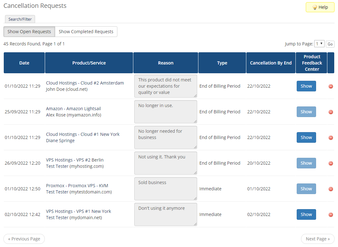 Product Feedback Center For WHMCS: Module Screenshot 24