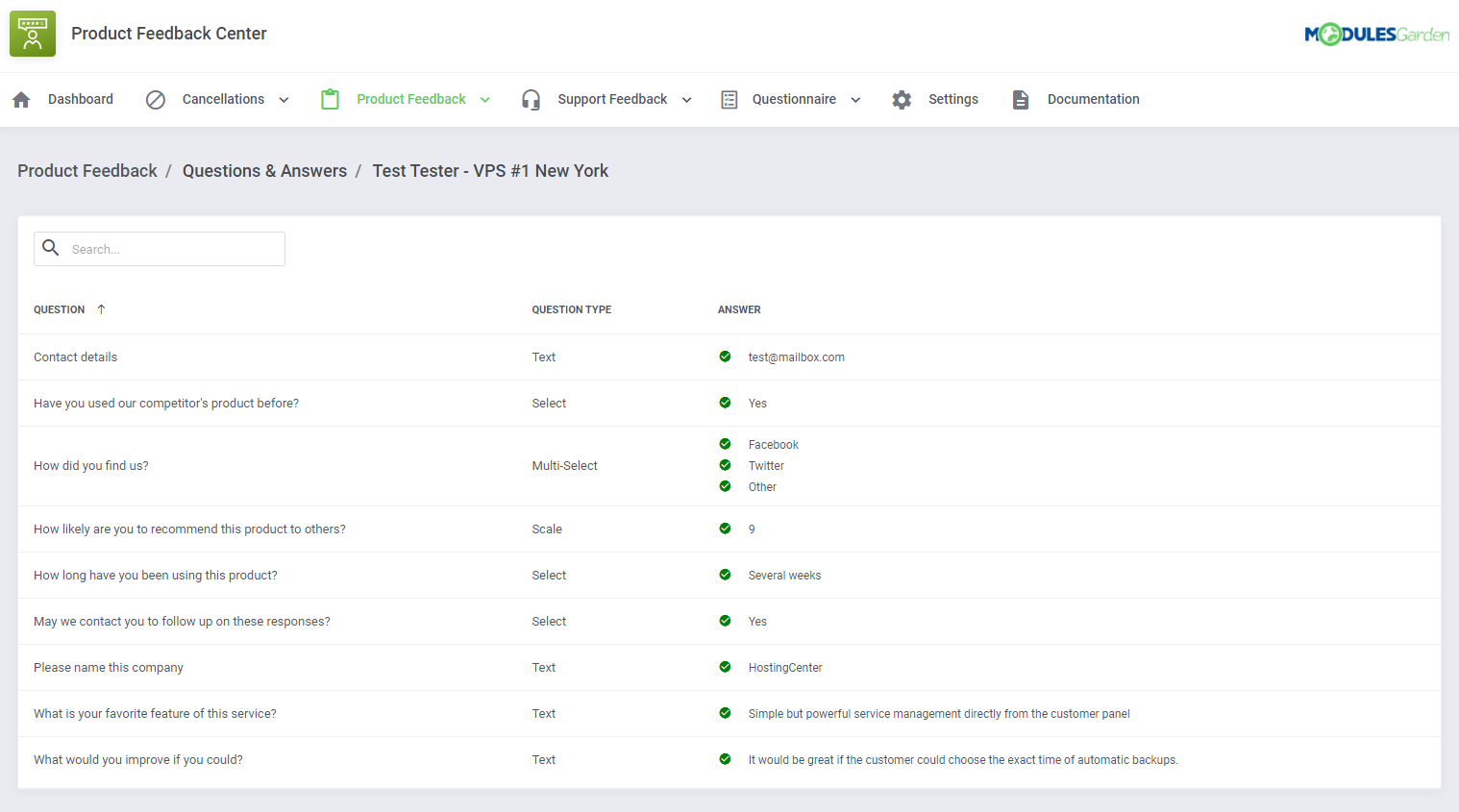 Product Feedback Center For WHMCS: Module Screenshot 20