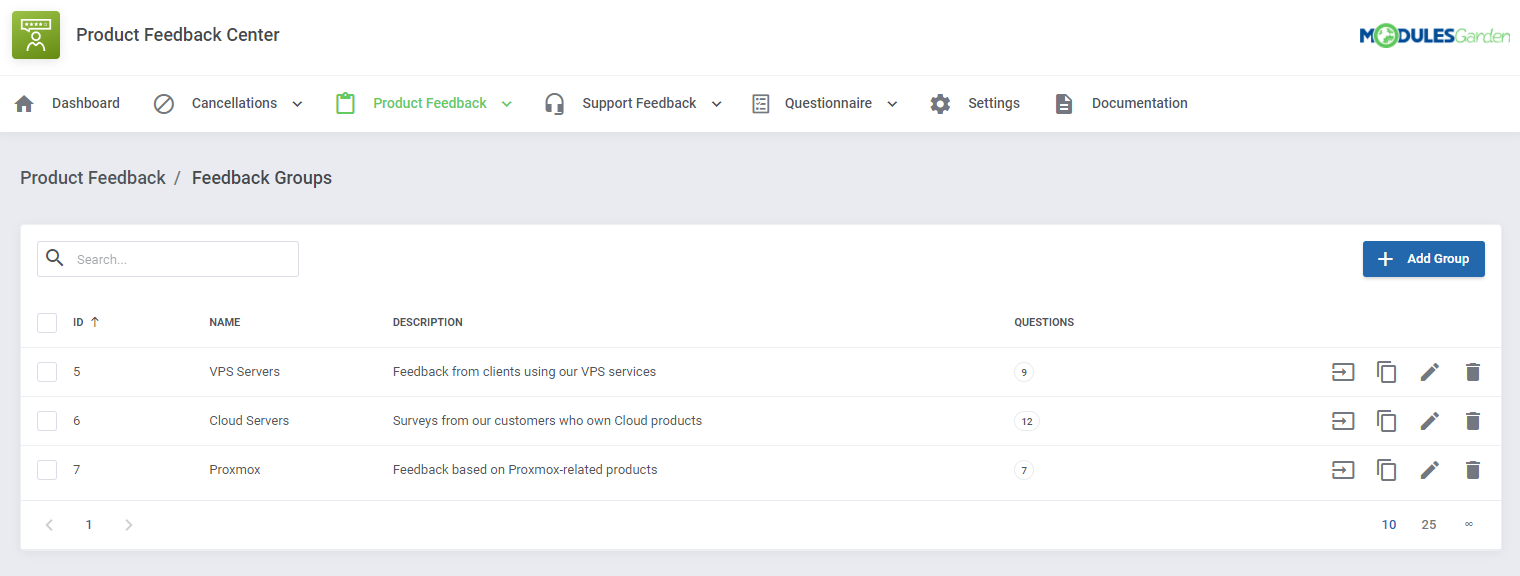 Product Feedback Center For WHMCS: Module Screenshot 21