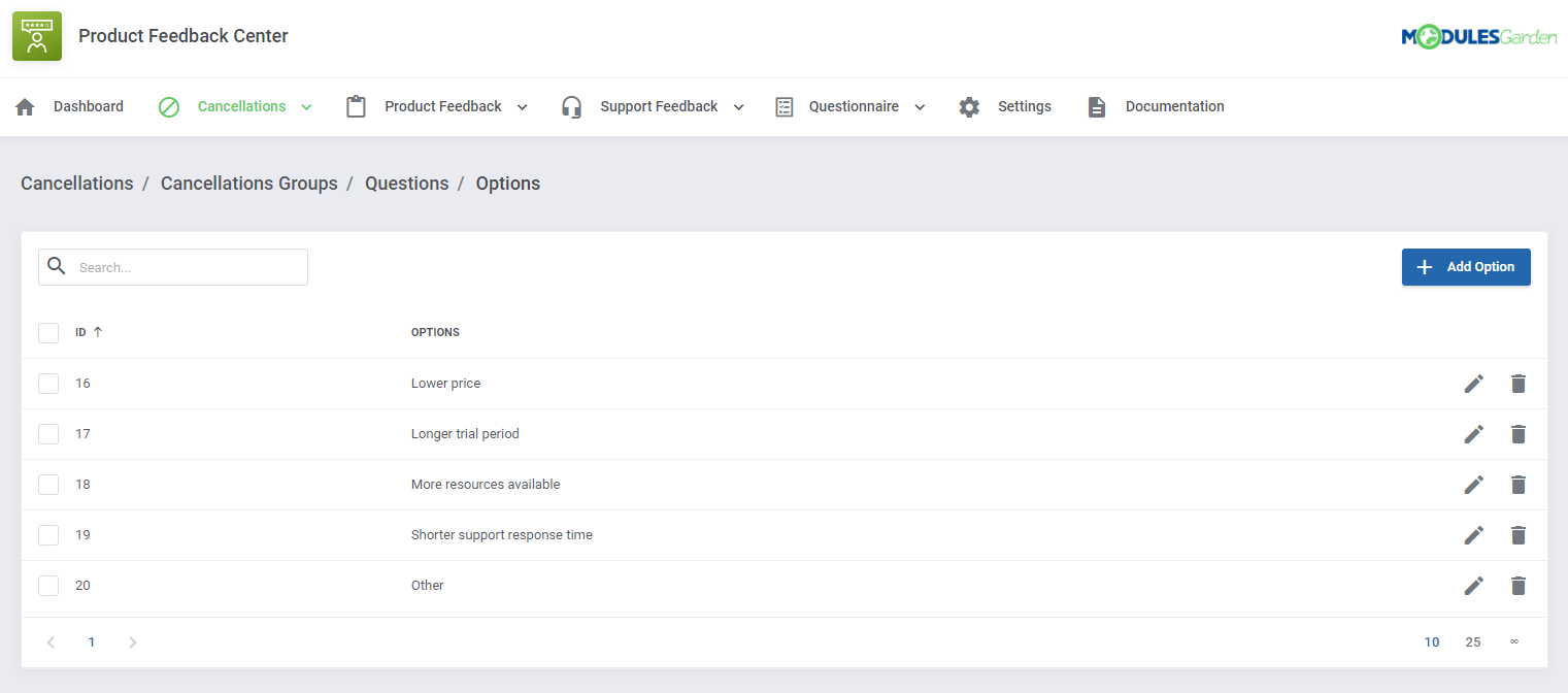 Product Feedback Center For WHMCS: Module Screenshot 14
