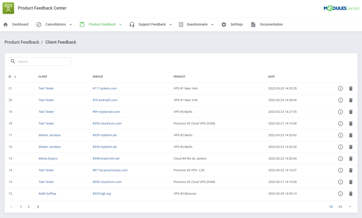 Product Feedback Center For WHMCS: Module Screenshot 19