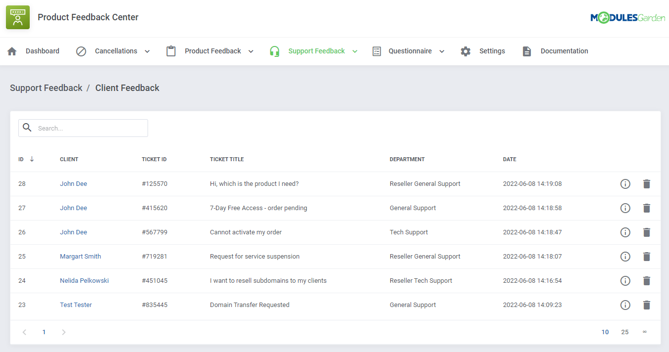Product Feedback Center For WHMCS: Module Screenshot 26