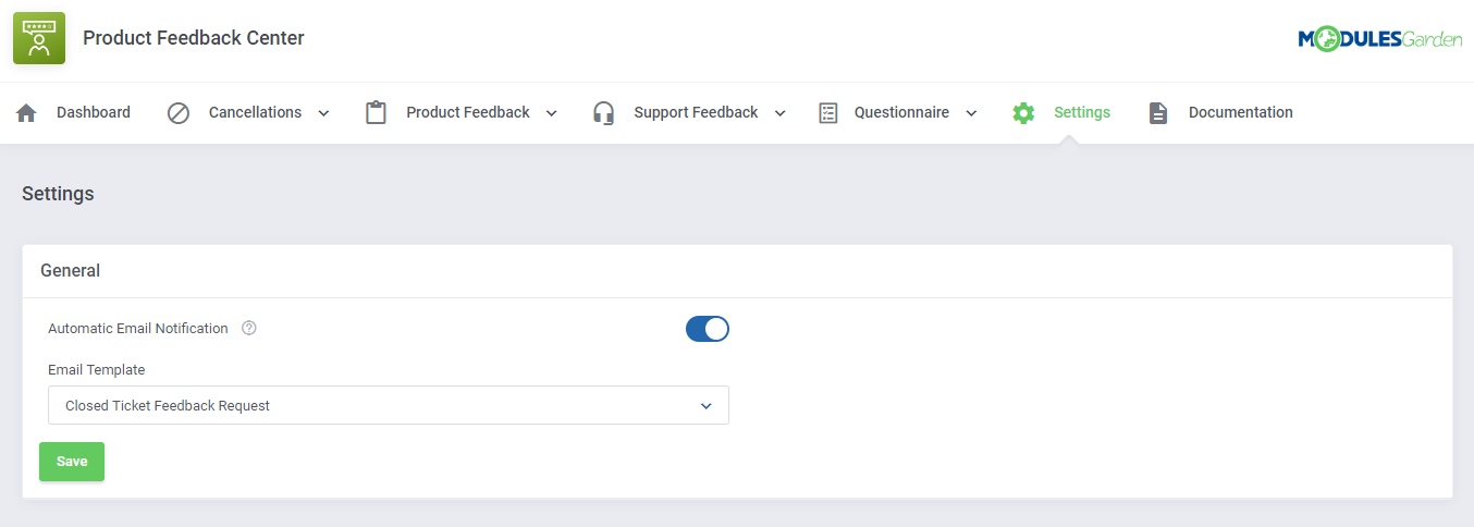 Product Feedback Center For WHMCS: Module Screenshot 33