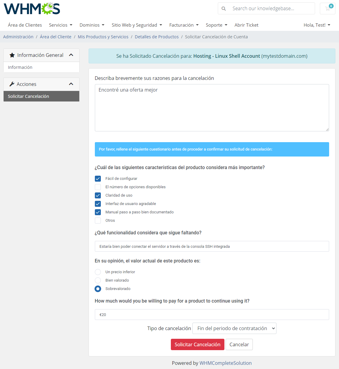 Product Feedback Center For WHMCS: Module Screenshot 5